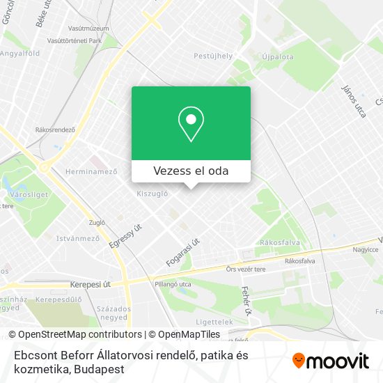 Ebcsont Beforr Állatorvosi rendelő, patika és kozmetika térkép
