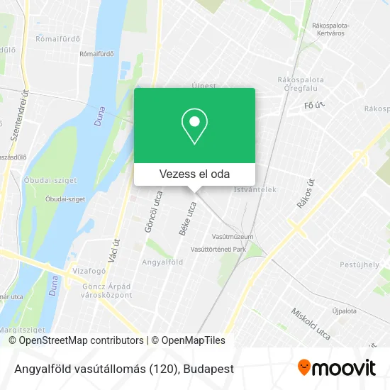 Angyalföld vasútállomás (120) térkép