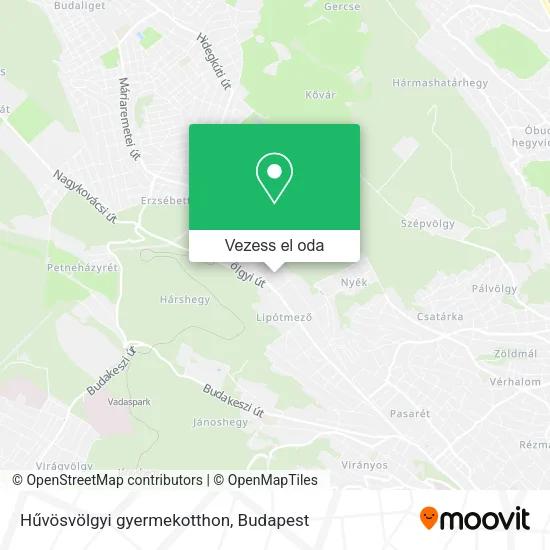 Hűvösvölgyi gyermekotthon térkép