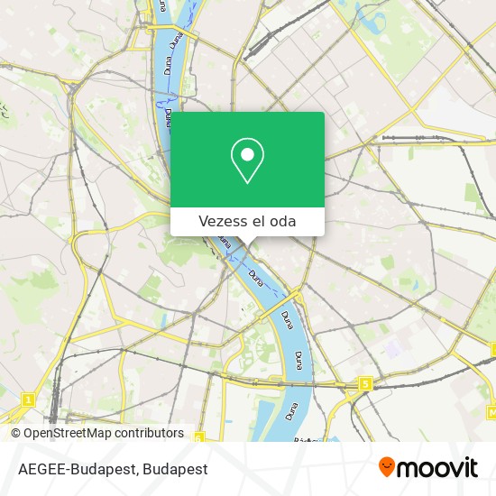 AEGEE-Budapest térkép