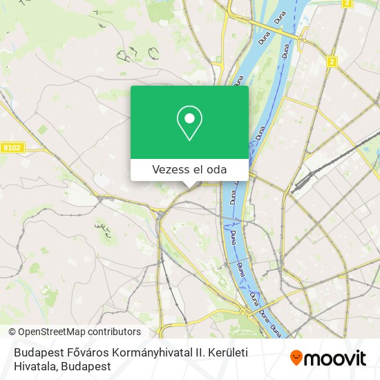 Budapest Főváros Kormányhivatal II. Kerületi Hivatala térkép