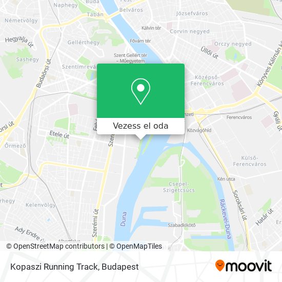 Kopaszi Running Track térkép
