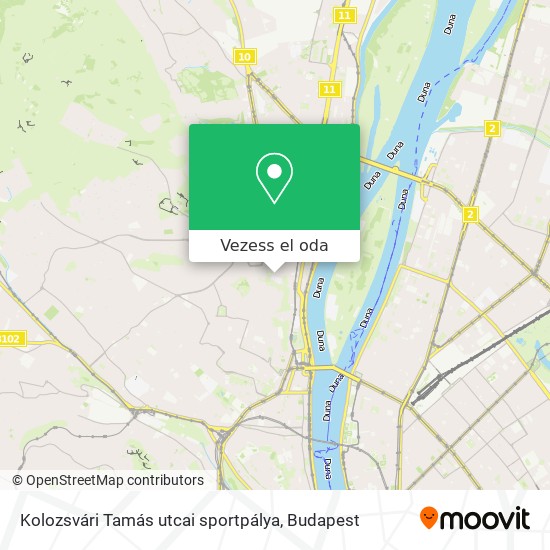 Kolozsvári Tamás utcai sportpálya térkép