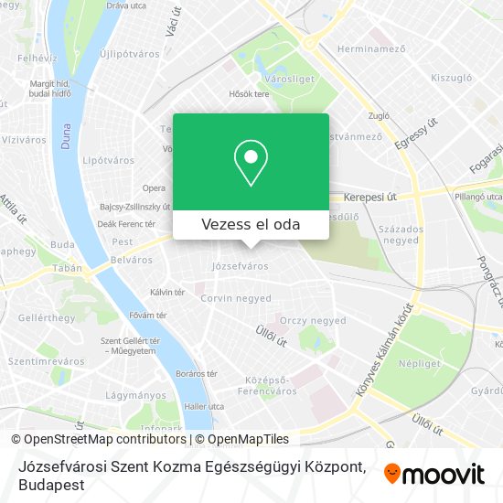 Józsefvárosi  Szent Kozma  Egészségügyi  Központ térkép