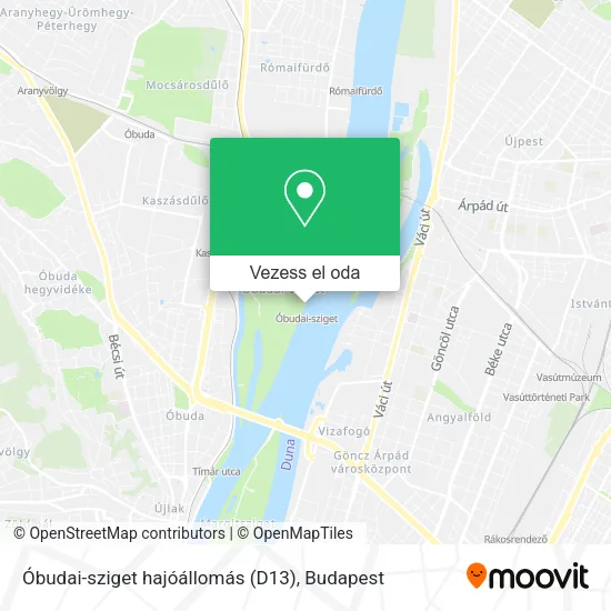 Óbudai-sziget hajóállomás (D13) térkép