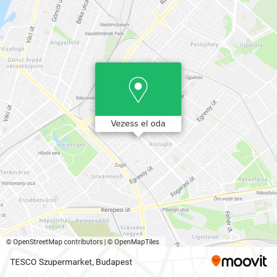 TESCO Szupermarket térkép