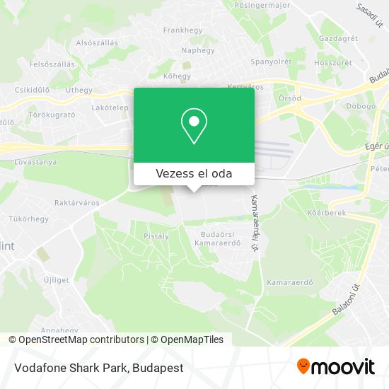 Vodafone Shark Park térkép