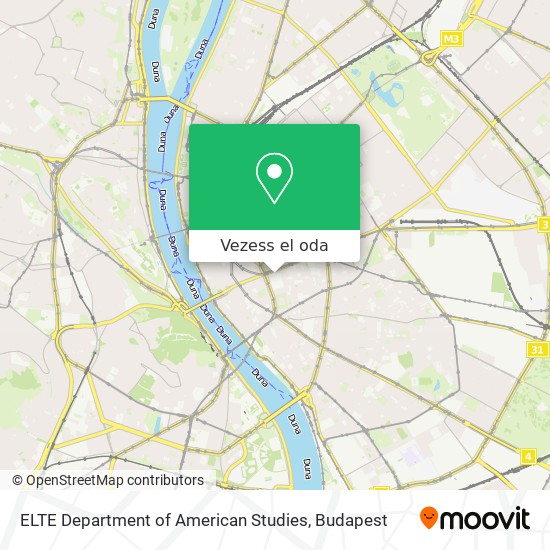 ELTE Department of American Studies térkép
