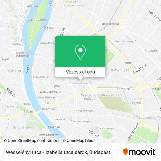 Wesselényi utca - Izabella utca sarok térkép