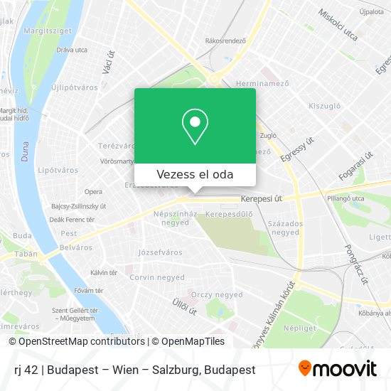 rj 42 | Budapest – Wien – Salzburg térkép