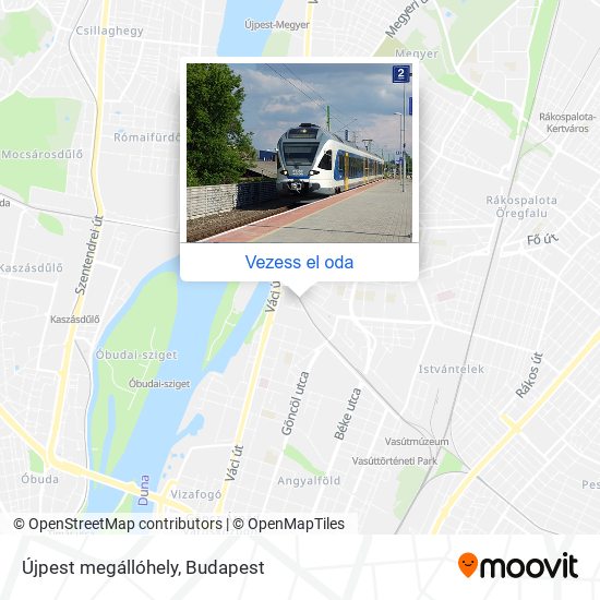 Újpest megállóhely térkép