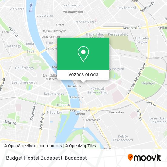 Budget Hostel Budapest térkép