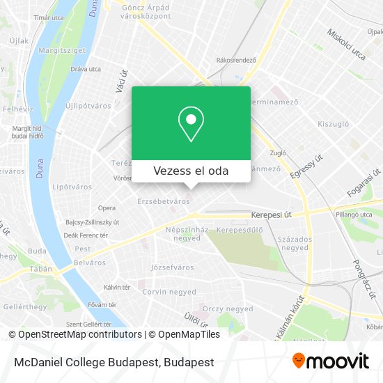 McDaniel College Budapest térkép