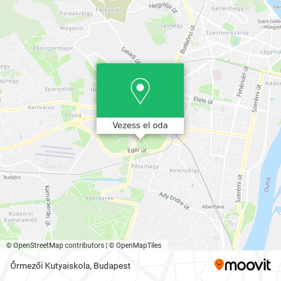 Őrmezői Kutyaiskola térkép