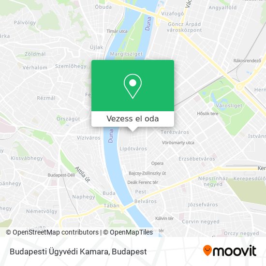 Budapesti Ügyvédi Kamara térkép