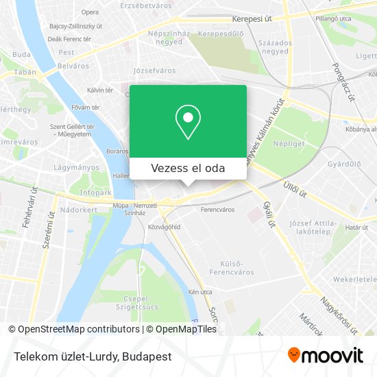 Telekom üzlet-Lurdy térkép