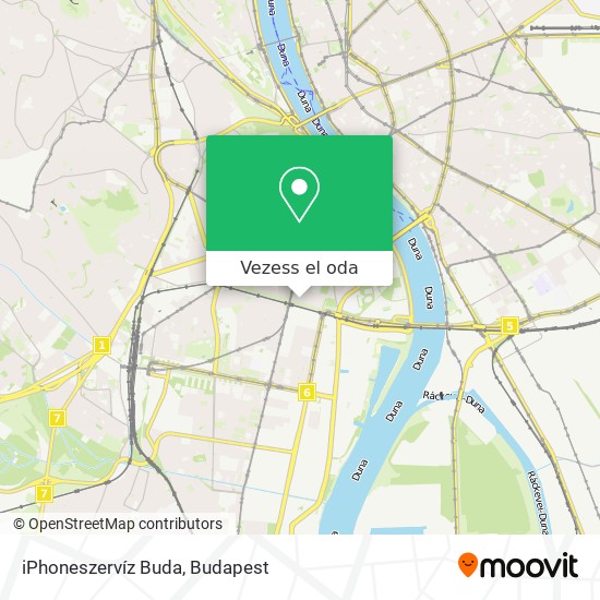 iPhoneszervíz Buda térkép