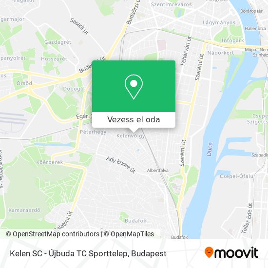 Kelen SC - Újbuda TC Sporttelep térkép