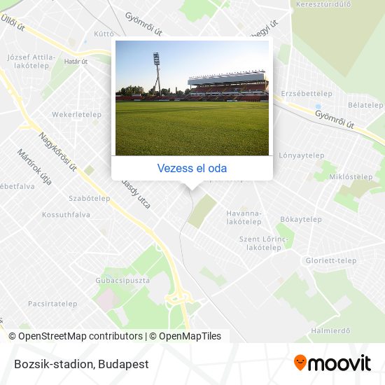 Bozsik-stadion térkép