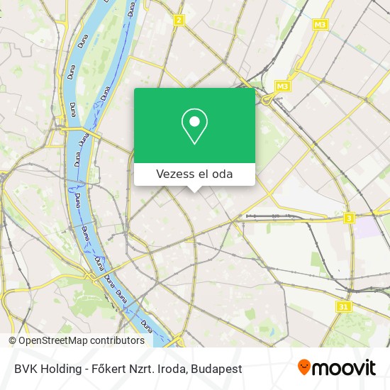 BVK Holding - Főkert Nzrt. Iroda térkép