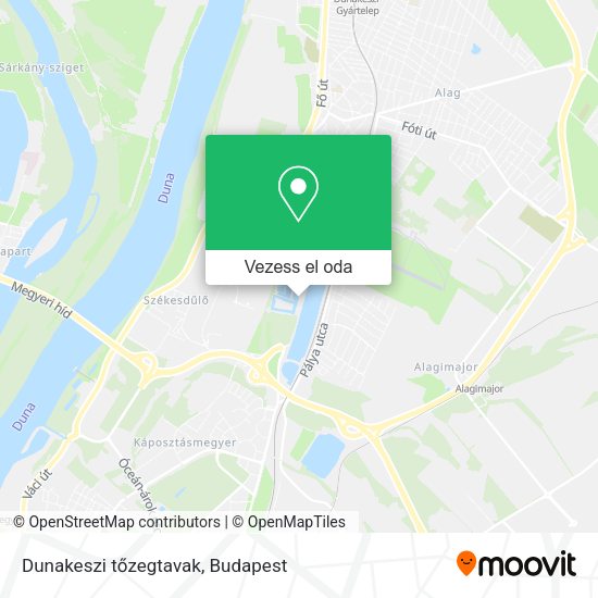 Dunakeszi tőzegtavak térkép