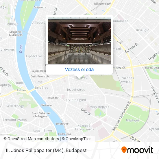 II. János Pál pápa tér (M4) térkép