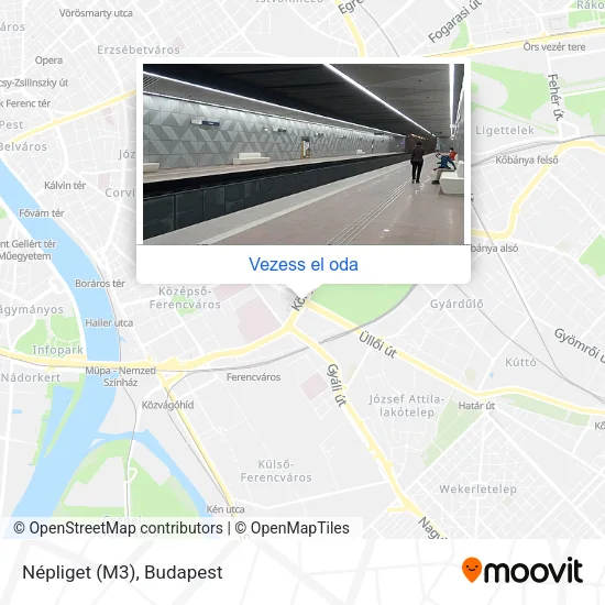 Népliget (M3) térkép