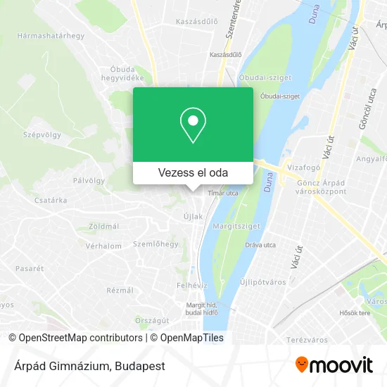 Árpád Gimnázium térkép