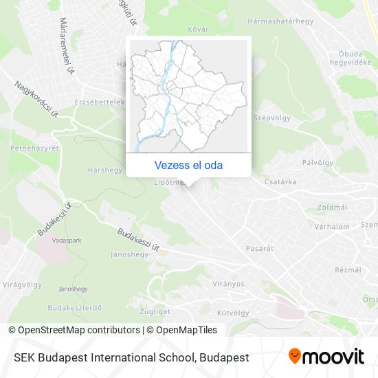 SEK Budapest International School térkép