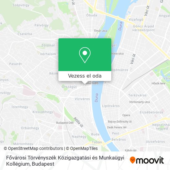 Fővárosi Törvényszék Közigazgatási és Munkaügyi Kollégium térkép