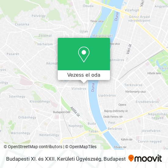 Budapesti XI. és XXII. Kerületi Ügyészség térkép