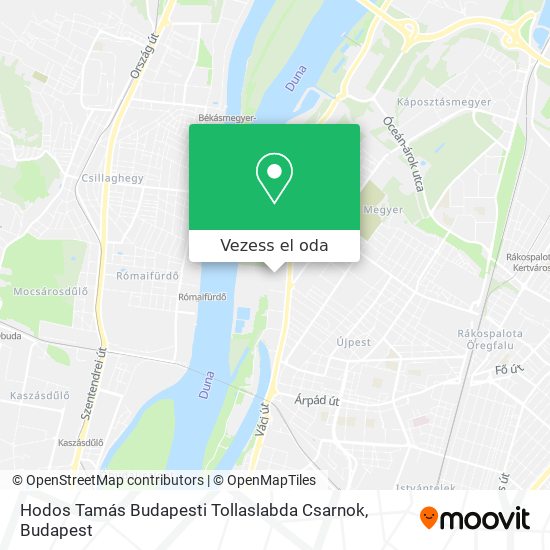 Hodos Tamás Budapesti Tollaslabda Csarnok térkép