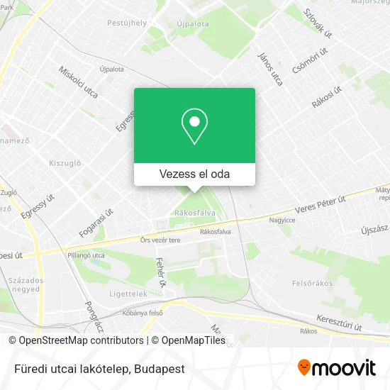Füredi utcai lakótelep térkép