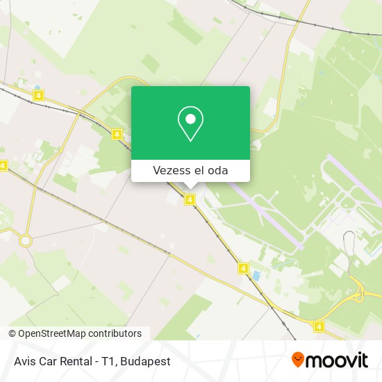 Avis Car Rental - T1 térkép