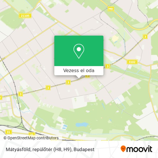 Mátyásföld, repülőtér (H8, H9) térkép