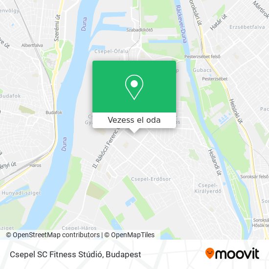Csepel SC Fitness Stúdió térkép