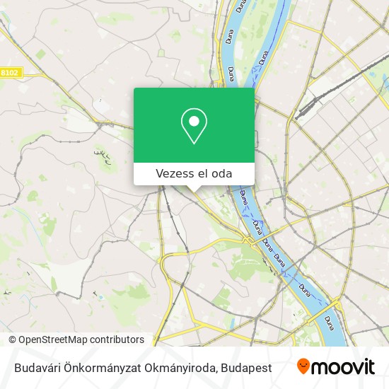 Budavári Önkormányzat Okmányiroda térkép