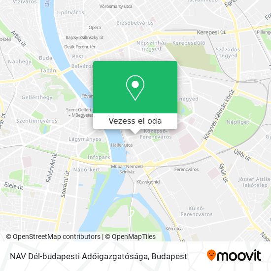 NAV Dél-budapesti Adóigazgatósága térkép