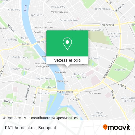 PATI Autósiskola térkép