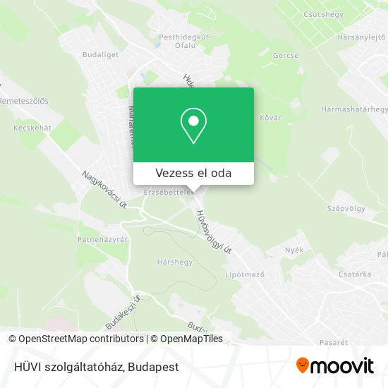 HÜVI szolgáltatóház térkép