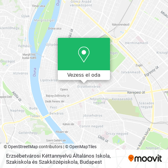 Erzsébetvárosi Kéttannyelvü Általános Iskola, Szakiskola és Szakközépiskola térkép