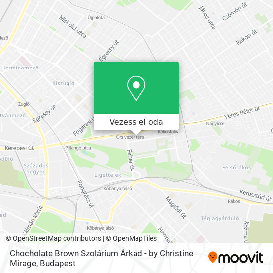 Chocholate Brown Szolárium Árkád - by Christine Mirage térkép