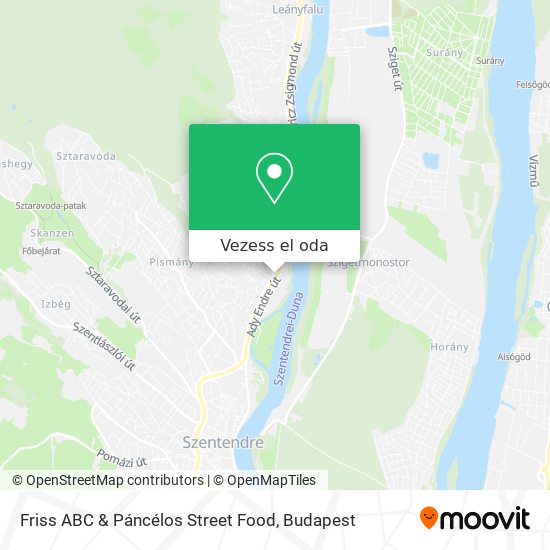 Friss ABC & Páncélos Street Food térkép