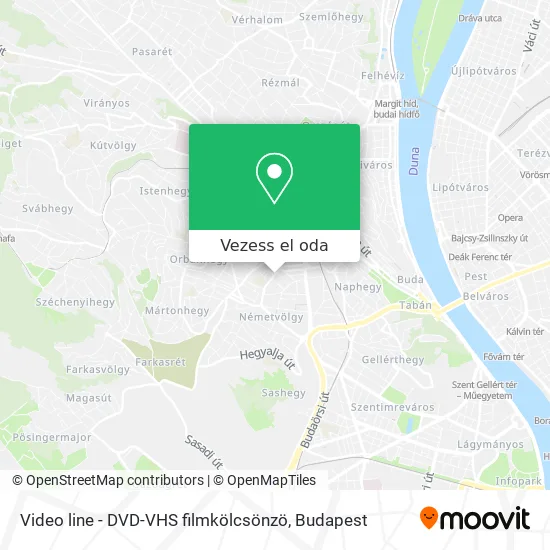 Video line - DVD-VHS filmkölcsönzö térkép