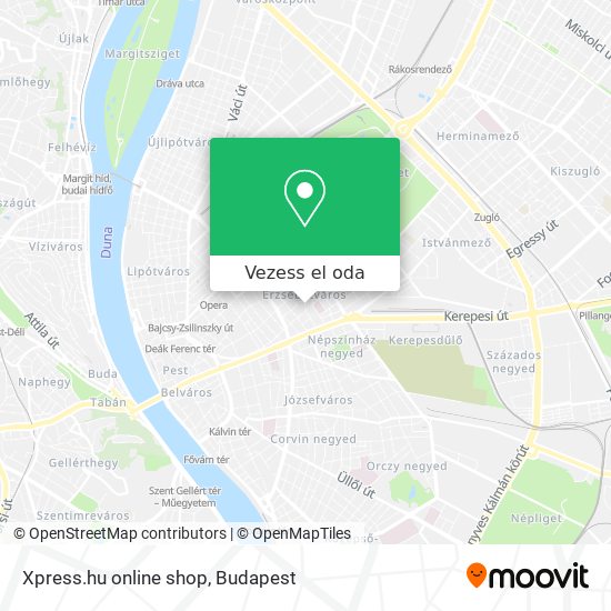 Xpress.hu online shop térkép