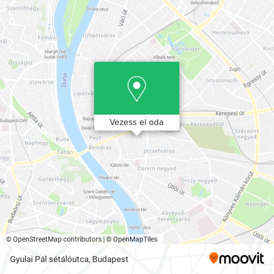 Gyulai Pál sétálóutca térkép