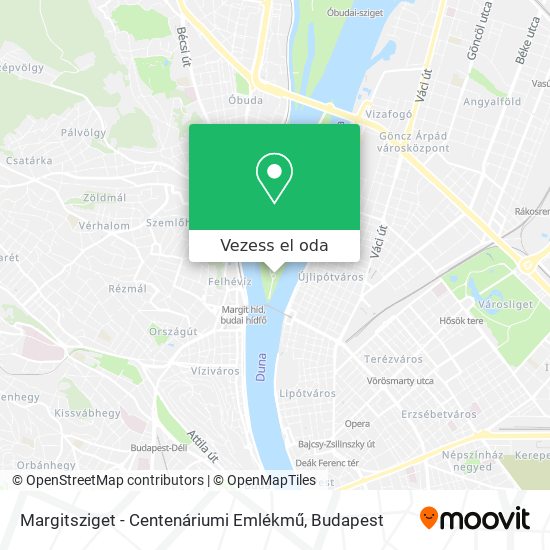 Margitsziget - Centenáriumi Emlékmű térkép