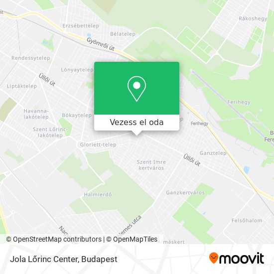 Jola Lőrinc Center térkép