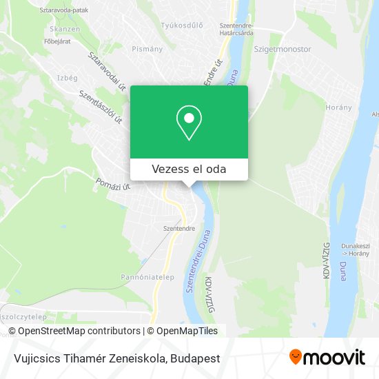 Vujicsics Tihamér Zeneiskola térkép