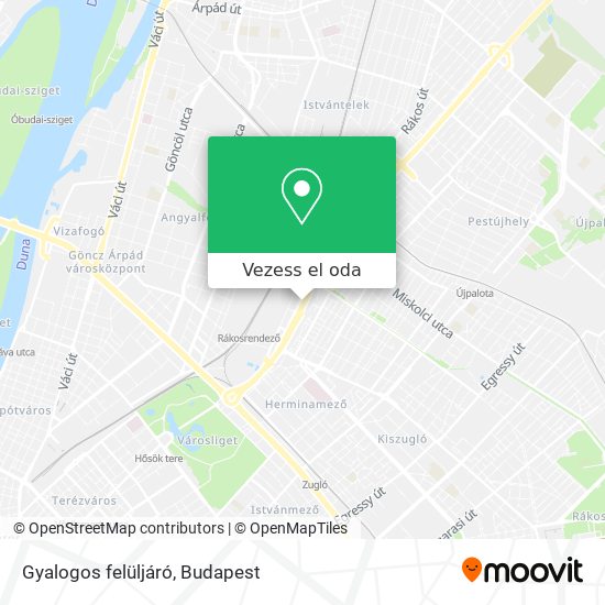 Gyalogos felüljáró térkép